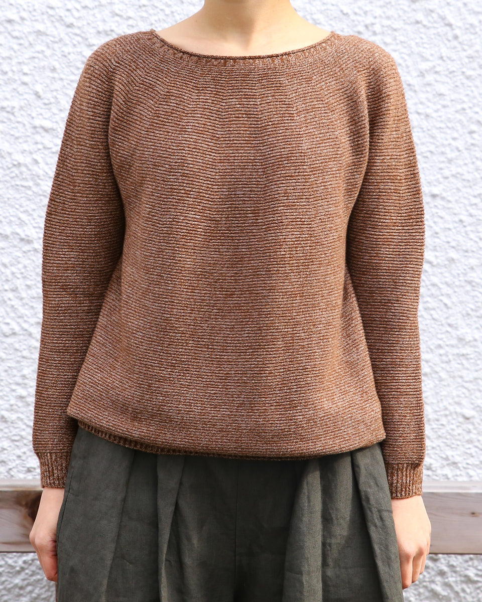 草木染め ウールコットンのガーターセーター – Maito Design Works