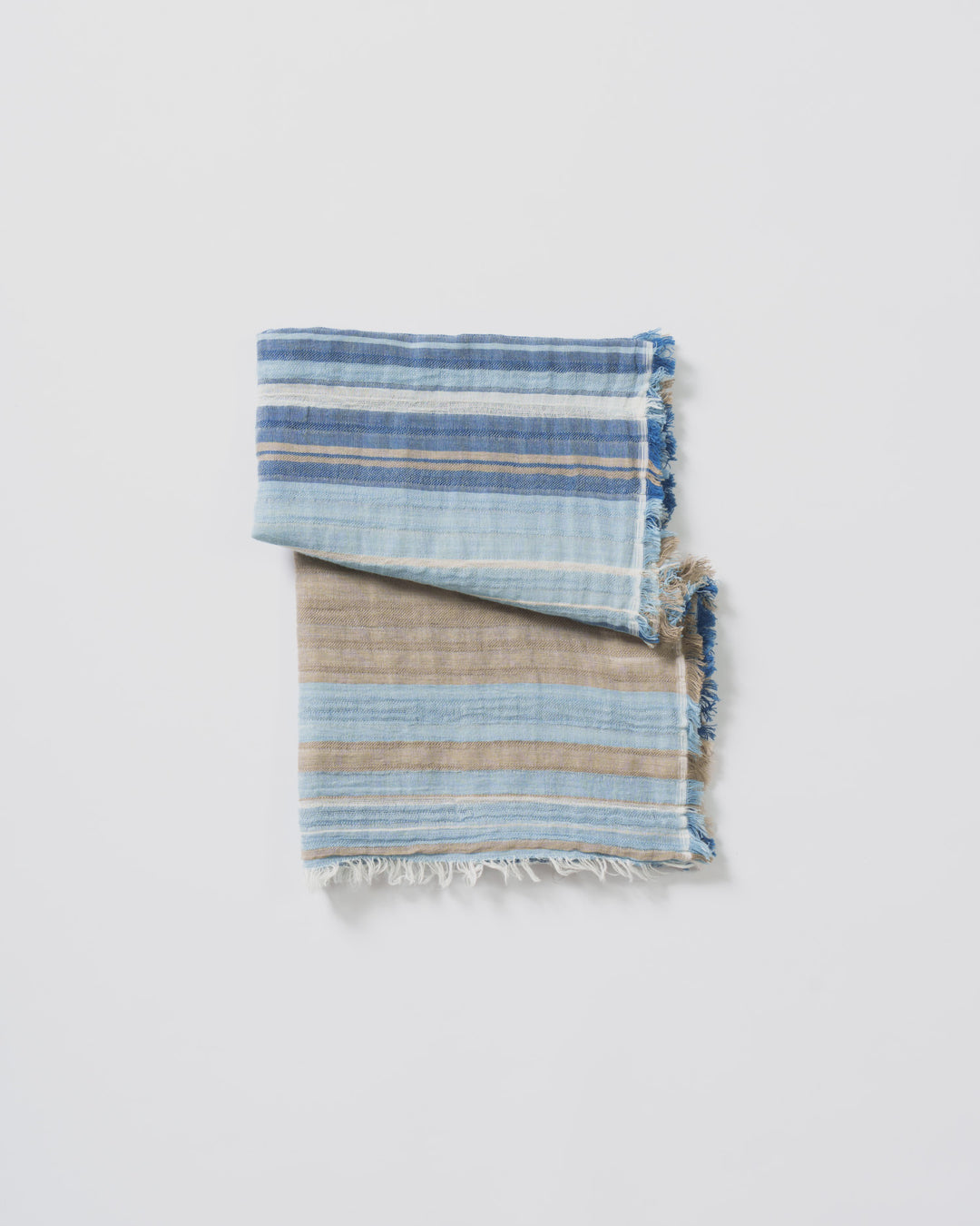 botanical stole | 草木染めコットンストール（藍染・矢車付子染